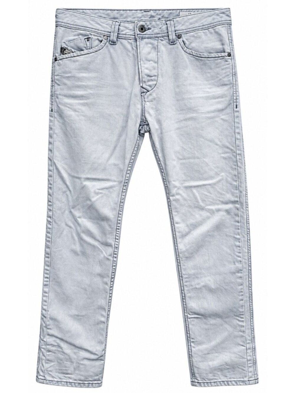 Diesel Darron Mens Jean 31x 31 Slim Tapered Low Rise Button Fly Light Wash 0889Y